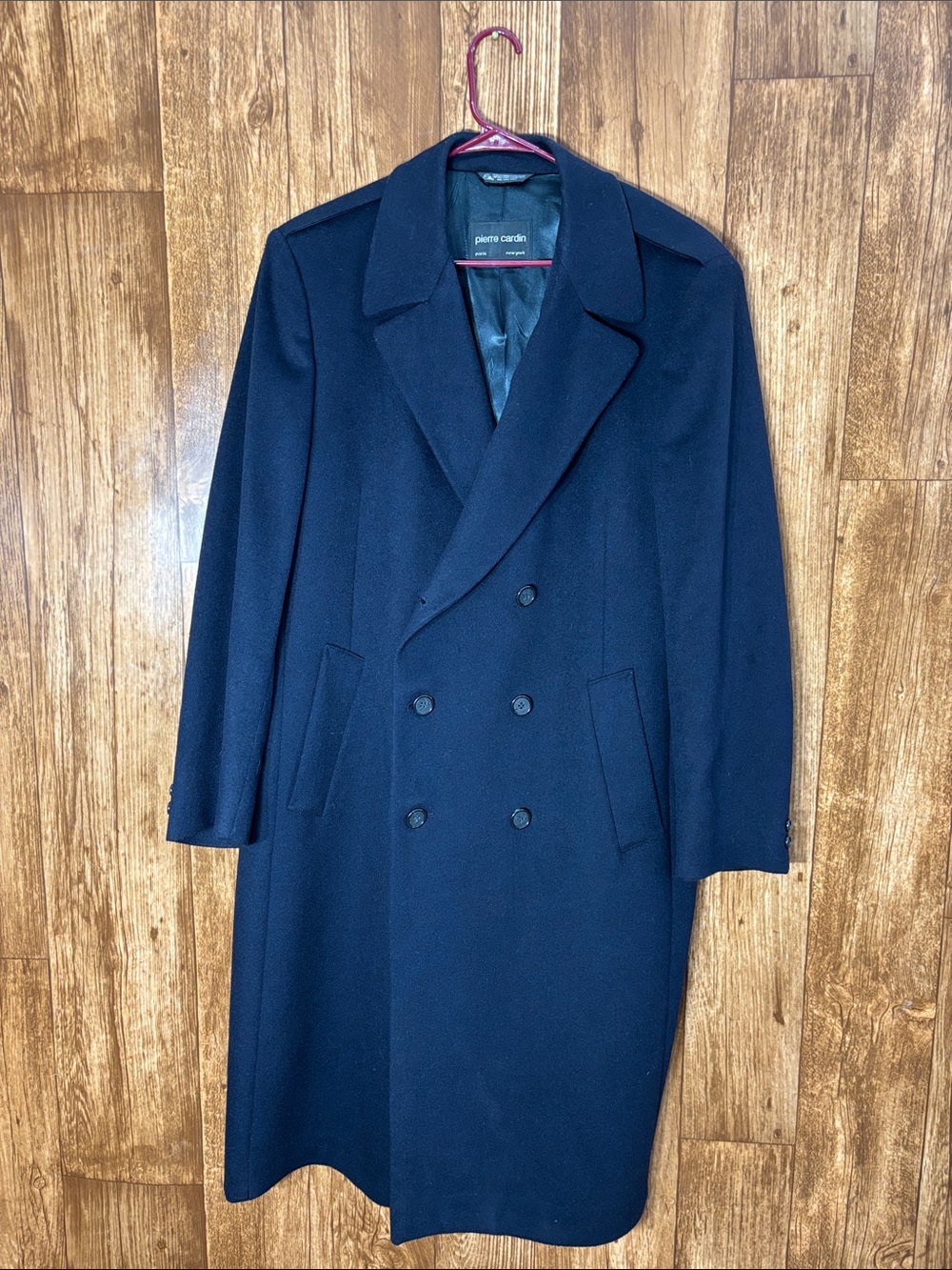 Pierre Cardin Navy Double-Breasted Pea Coat